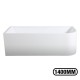 1400x750x610mm Corner Bathtub Left Corner Back to Wall Acrylic White Bath Tub