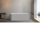 1500x750x610mm Corner Bathtub Right Corner Back to Wall Acrylic White Bath Tub