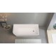 1700x750x610mm Corner Bathtub Right Corner Back to Wall Acrylic White Bath Tub