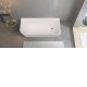 1400x750x610mm Corner Bathtub Right Corner Back to Wall Acrylic White Bath Tub