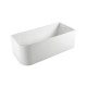 1400x750x610mm Corner Bathtub Right Corner Back to Wall Acrylic White Bath Tub