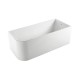 1500x750x610mm Corner Bathtub Right Corner Back to Wall Acrylic White Bath Tub