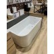 1500x750x610mm Corner Bathtub Right Corner Back to Wall Acrylic White Bath Tub