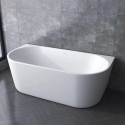 1700x800x580mm Back To Wall Freestanding Acrylic White Bath Tub 1700x800x580mm Back To Wall Freestanding Acrylic White Bath Tub