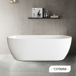1370x736x585mm Oval Bathtub Freestanding Acrylic Apron White Bath Tub 1370x736x585mm Oval Bathtub Freestanding Acrylic Apron White Bath Tub
