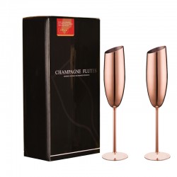 Rose Gold Champagne Glass Cups 200ml PACK 2 Stainless Wine Cocktail Drinkware SUS304 Rose Gold Champagne Glass Cups 200ml PACK 2 Stainless Wine Cocktail Drinkware SUS304