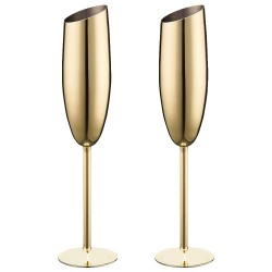 Gold Champagne Glass Cups 200ml PACK 2 Stainless Wine Cocktail Drinkware SUS304 Gold Champagne Glass Cups 200ml PACK 2 Stainless Wine Cocktail Drinkware SUS304