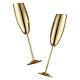 Gold Champagne Glass Cups 200ml PACK 2 Stainless Wine Cocktail Drinkware SUS304