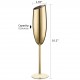 Gold Champagne Glass Cups 200ml PACK 2 Stainless Wine Cocktail Drinkware SUS304