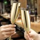 Gold Champagne Glass Cups 200ml PACK 2 Stainless Wine Cocktail Drinkware SUS304