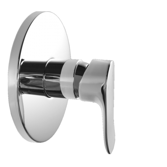 Euro Round Chrome Shower/Bath Wall Mixer