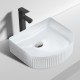 410*360*120mm Bathroom Fluted Arch Gloss White Above Counter Ceramic Wash Basin 410*360*120mm Bathroom Fluted Arch Gloss White Above Counter Ceramic Wash Basin