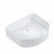 410*360*120mm Bathroom Fluted Arch Gloss White Above Counter Ceramic Wash Basin 410*360*120mm Bathroom Fluted Arch Gloss White Above Counter Ceramic Wash Basin