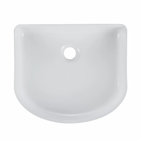 410*360*120mm Bathroom Fluted Arch Gloss White Above Counter Ceramic Wash Basin 410*360*120mm Bathroom Fluted Arch Gloss White Above Counter Ceramic Wash Basin