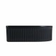 410*360*120mm Bathroom Fluted Arch Above Counter Matt Black Ceramic Wash Basin 410*360*120mm Bathroom Fluted Arch Above Counter Matt Black Ceramic Wash Basin