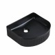 410*360*120mm Bathroom Fluted Arch Above Counter Matt Black Ceramic Wash Basin 410*360*120mm Bathroom Fluted Arch Above Counter Matt Black Ceramic Wash Basin