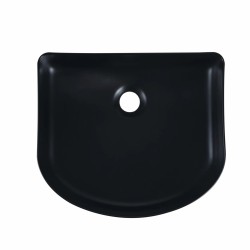 410*360*120mm Bathroom Fluted Arch Above Counter Matt Black Ceramic Wash Basin 410*360*120mm Bathroom Fluted Arch Above Counter Matt Black Ceramic Wash Basin