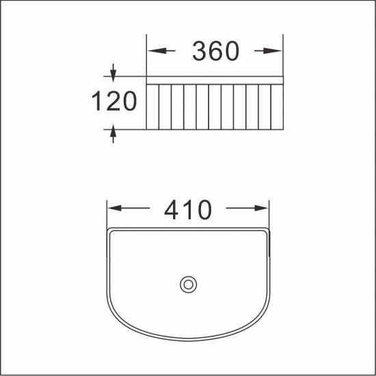410*360*120mm Bathroom Fluted Arch Above Counter Matt Black Ceramic Wash Basin 410*360*120mm Bathroom Fluted Arch Above Counter Matt Black Ceramic Wash Basin