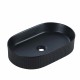 580*360*115mmmm Bathroom Fluted Oval Above Counter Matt Black Ceramic Wash Basin 580*360*115mmmm Bathroom Fluted Oval Above Counter Matt Black Ceramic Wash Basin