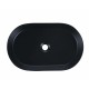 580*360*115mmmm Bathroom Fluted Oval Above Counter Matt Black Ceramic Wash Basin 580*360*115mmmm Bathroom Fluted Oval Above Counter Matt Black Ceramic Wash Basin