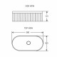 580*360*115mmmm Bathroom Fluted Oval Above Counter Matt Black Ceramic Wash Basin 580*360*115mmmm Bathroom Fluted Oval Above Counter Matt Black Ceramic Wash Basin