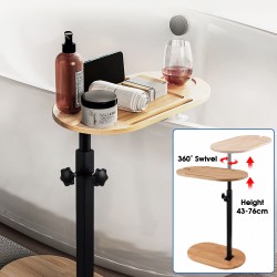 Oval Sofa Bed End Side Stand Rack C Table Bathtub Tray Height Adjustable 360° Swivel Oval Sofa Bed End Side Stand Rack C Table Bathtub Tray Height Adjustable 360° Swivel