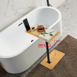 Rectangle Sofa Bed End Side Stand Rack C Table Bathtub Tray Height Adjustable 360° Swivel Rectangle Sofa Bed End Side Stand Rack C Table Bathtub Tray Height Adjustable 360° Swivel