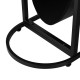 Oval End Table Narrow Tempered Glass Side Table with Magazine Storage (Black Oxford Pouch) Grey Glass & Black Steel Oval End Table Narrow Tempered Glass Side Table with Magazine Storage (Black Oxford Pouch) Grey Glass & Black Steel