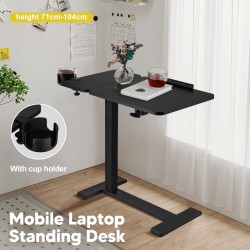 Mobile Sofa Side End Table C-shaped Movable Bedside Laptop Computer Desk with Wheels And Cup Holder Multifunctional Gas Spring Height Adjustable Office Table Mobile Sofa Side End Table C-shaped Movable Bedside Laptop Computer Desk with Wheels And Cup Holder Multifunctional Gas Spring Height Adjustable Office Table