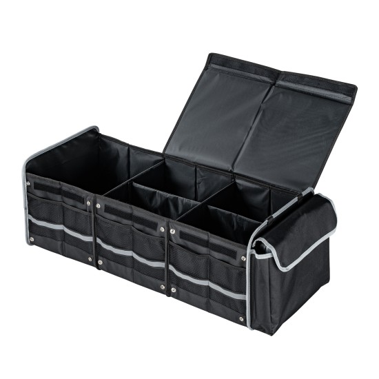 Collapsible Car Trunk Organizer with Removable Leakproof Cooler, Heavy-Duty Oxford, Configurable 2–3 Compartments & 6 Mesh Pockets Collapsible Car Trunk Organizer with Removable Leakproof Cooler, Heavy-Duty Oxford, Configurable 2–3 Compartments & 6 Mesh Pockets
