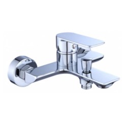 Square Bath Spout & Mixer with Diverter For Main Pressure Square Bath Spout & Mixer with Diverter For Main Pressure