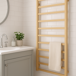 1000Hx600Wx120D Gold Electric Heated Towel Rack 9 Bars 1000Hx600Wx120D Gold Electric Heated Towel Rack 9 Bars