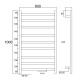 1000Hx600Wx120D Gold Electric Heated Towel Rack 9 Bars 1000Hx600Wx120D Gold Electric Heated Towel Rack 9 Bars