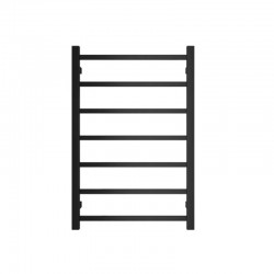750Hx500Wx120D mm Square Matte Black Heated Towel Rail 7 Bars 750Hx500Wx120D mm Square Matte Black Heated Towel Rail 7 Bars