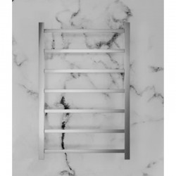 750Hx500Wx120D mm Square Brushed Nickel Heated Towel Rail 7 Bars 750Hx500Wx120D mm Square Brushed Nickel Heated Towel Rail 7 Bars