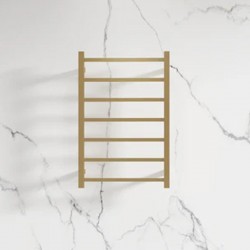 750Hx500Wx120D mm Square Brushed Yellow Gold Heated Towel Rail 7 Bars 750Hx500Wx120D mm Square Brushed Yellow Gold Heated Towel Rail 7 Bars