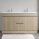 DNF 1200X460X830MM PLYWOOD FLOOR STANDING VANITY - LIGHT OAK WITH DOUBLE CERAMIC TOP DNF 1200X460X830MM PLYWOOD FLOOR STANDING VANITY - LIGHT OAK WITH DOUBLE CERAMIC TOP