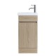 DNF 400X220X780MM Plywood Floor Standing Vanity - Light Oak With Ceramic Top