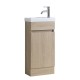 DNF 400X220X780MM Plywood Floor Standing Vanity - Light Oak With Ceramic Top