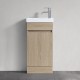 DNF 400X220X780MM Plywood Floor Standing Vanity - Light Oak With Ceramic Top