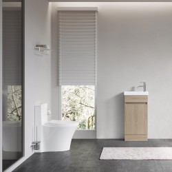 DNF 400X220X780MM Plywood Floor Standing Vanity - Light Oak With Ceramic Top DNF 400X220X780MM Plywood Floor Standing Vanity - Light Oak With Ceramic Top
