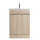 DNF 600X460X830MM PLYWOOD FLOOR STANDING VANITY - LIGHT OAK WITH CERAMIC TOP