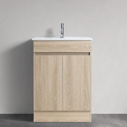 DNF 600X460X830MM PLYWOOD FLOOR STANDING VANITY - LIGHT OAK WITH CERAMIC TOP DNF 600X460X830MM PLYWOOD FLOOR STANDING VANITY - LIGHT OAK WITH CERAMIC TOP