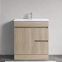 DNF 750X460X830MM PLYWOOD FLOOR STANDING VANITY - LIGHT OAK WITH CERAMIC TOP DNF 750X460X830MM PLYWOOD FLOOR STANDING VANITY - LIGHT OAK WITH CERAMIC TOP