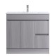 DNF 900X460X830MM PLYWOOD FLOOR STANDING VANITY - LIGHT GREY WITH CERAMIC TOP