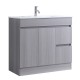 DNF 900X460X830MM PLYWOOD FLOOR STANDING VANITY - LIGHT GREY WITH CERAMIC TOP