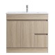 DNF 900X460X830MM PLYWOOD FLOOR STANDING VANITY - LIGHT OAK WITH CERAMIC TOP