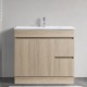 DNF 900X460X830MM PLYWOOD FLOOR STANDING VANITY - LIGHT OAK WITH CERAMIC TOP