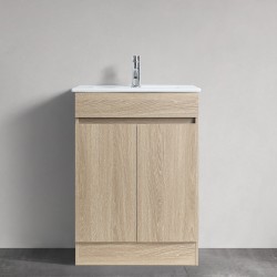 DNF SLIM 600X360X830MM PLYWOOD FLOOR STANDING VANITY - LIGHT OAK WITH CERAMIC TOP DNF SLIM 600X360X830MM PLYWOOD FLOOR STANDING VANITY - LIGHT OAK WITH CERAMIC TOP