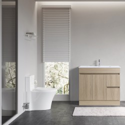 DNF SLIM 900X360X830MM PLYWOOD FLOOR STANDING VANITY - LIGHT OAK WITH CERAMIC TOP DNF SLIM 900X360X830MM PLYWOOD FLOOR STANDING VANITY - LIGHT OAK WITH CERAMIC TOP